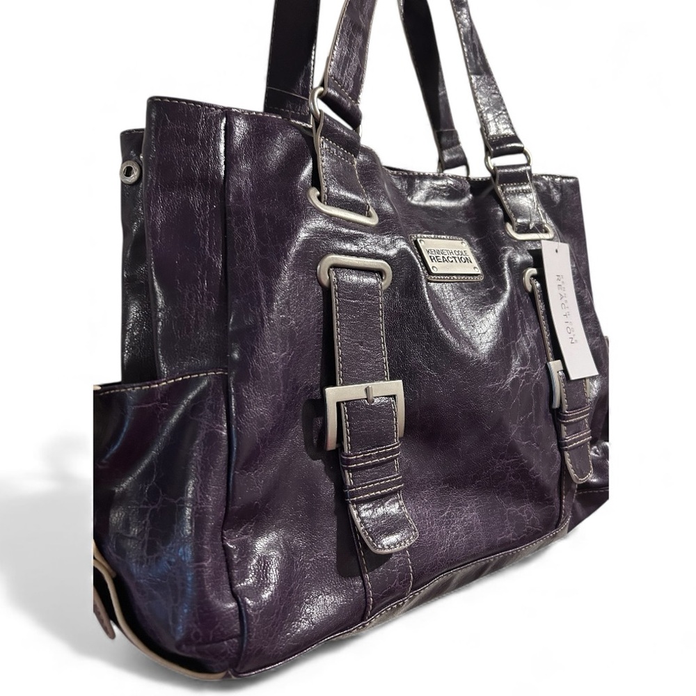 Kenneth Cole Reaction Dark Purple Interconnect Shoulder Tote
NWT - Picture 5 of 9